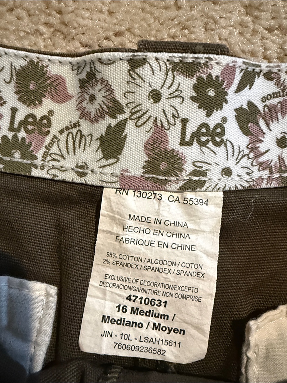 Lee Women's Comfort Fit Bermuda Shorts - Olive Green - Picture 4 of 12